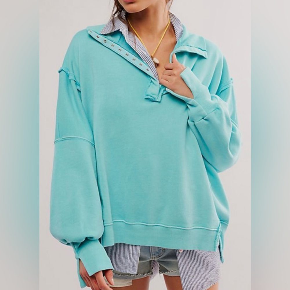 NWOT FP We The Free Camden Henley Sweatshirt